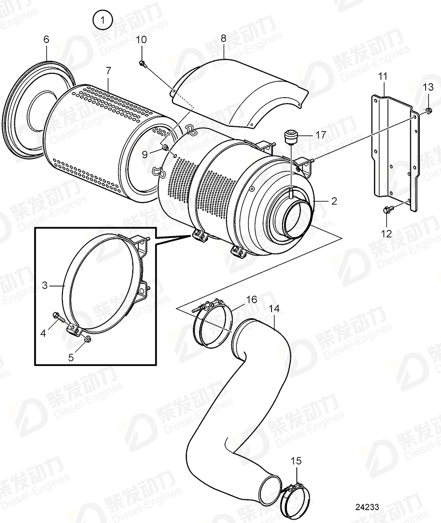 VOLVO Pipe connection 3847798 Drawing